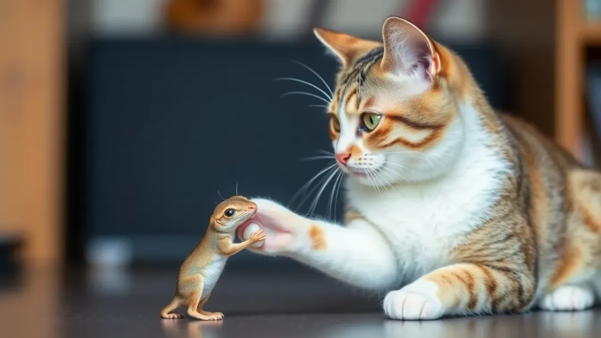 Le chat et le perroquet : un duel inattendu en ligne