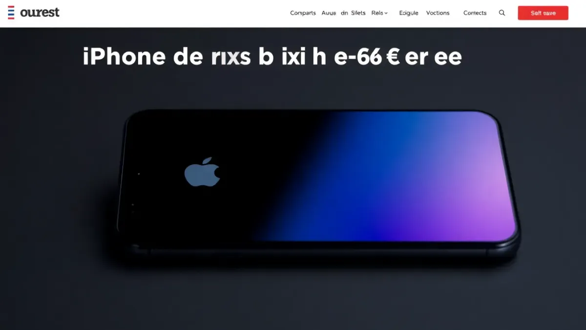 Une réduction spectaculaire : l'iPhone Pro séduit pendant les French Days