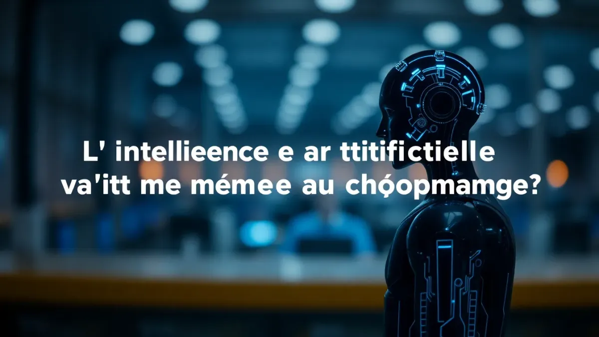 L’Intelligence artificielle va-t-elle nous mettre au chômage ?