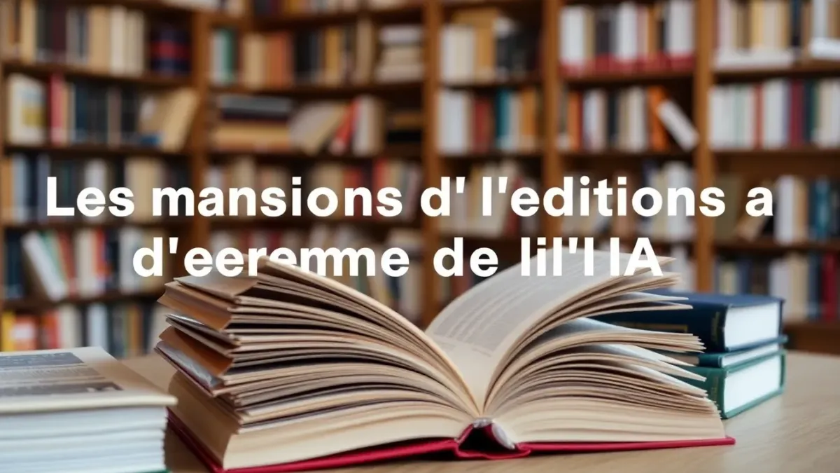 Les maisons d'édition face à l'essor de l'intelligence artificielle