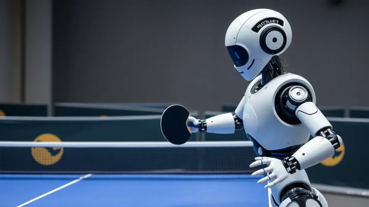 Un robot IA défie des champions de ping-pong : enjeux et implications